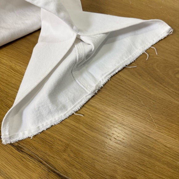 GRLFRND Jeans The Harlow High Rise Bootcut Slit Hem white denim Size 27 / 4 - Picture 14 of 15